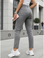 Dámské džíny mom fit s vysokým pasem šedé FashionStreet UY2894