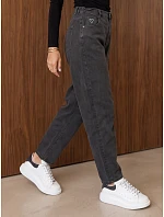 Dámské džíny Mom Fit s vysokým pasem, tmavě šedé, FashionStreet UY3209 Dámské džíny Mom Fit s vysokým pasem, tmavě šedé, FashionStreet UY3209