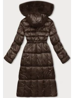 Vypasovaná hnědá dámská zimní bunda S'west (B8207-B8282-14)