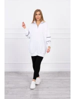 Mikina se zipem a kapsami bílá Mikina se zipem a kapsami bílá