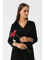 S354 Vrstvené šifonové šaty - černé S354 Vrstvené šifonové šaty - černé