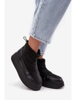 Dámské zateplené sněhule na platformě Tahlira – černé Dámské zateplené sněhule na platformě Tahlira – černé