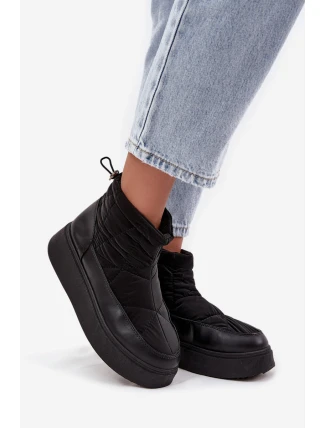 Dámské zateplené sněhule na platformě Tahlira – černé Dámské zateplené sněhule na platformě Tahlira – černé