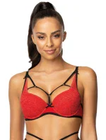 Dámská Push-up podprsenka 3636/11 Loren červeno-černá - MAT Dámská Push-up podprsenka 3636/11 Loren červeno-černá - MAT