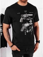 Pánské tričko s potiskem černé FashionStreet RX5430 Pánské tričko s potiskem černé FashionStreet RX5430