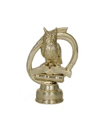 Zlatá plastová figurka - věda / sova