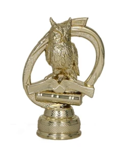 Zlatá plastová figurka - věda / sova