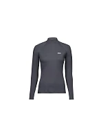 Cyklistické tričko POC W's Layer Merino Mock Neck Jersey, šedé