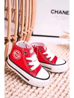 Dětské Tenisky Vysoké Se Zipem BIG STAR HH374190 Červené