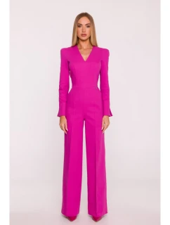 M883 Džínová kombinéza - růžová