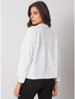 RUE PARIS Bílé dámské tričko s dlouhým rukávem