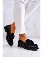 Elegantní lakované mokasíny Mokasíny černé Belize