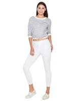 Dámská halenka K204 šedo/bílá - Katrus Dámská halenka K204 šedo/bílá - Katrus