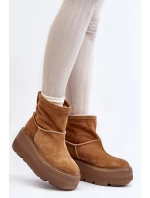 Kožené dámské boty na masivní podrážce Camel Zazoo 3424