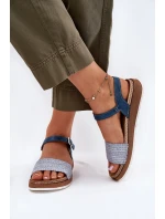 Dámské Sandály S Pletením Na Pásku Modré Inblu GS000050