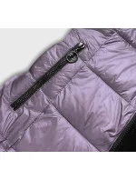 Fialová oboustranná dámská bunda - kožíšek (b8053-51)