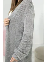 Svetr dlouhý kardigan tmavě šedý Svetr dlouhý kardigan tmavě šedý