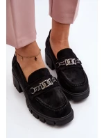 Mokasíny na masivním podpatku černé Eriella Mokasíny na masivním podpatku černé Eriella