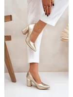 Kožené lodičky Lewski 3117 zlato