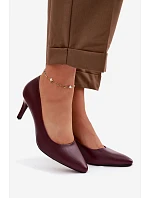 Červené eko kožené lodičky Sergio Leone