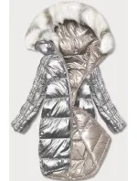 Dámská oboustranná metalická zimní bunda P21-7901 - Minority Dámská oboustranná metalická zimní bunda P21-7901 - Minority