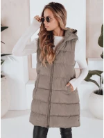 Dámská prošívaná vesta BRITA béžová FashionStreet TY3267