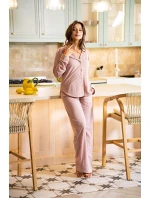 Belle Reverie MK 42 Blush Hour pyžamo délka/r S-L rozepínací Belle Reverie MK 42 Blush Hour pyžamo délka/r S-L rozepínací