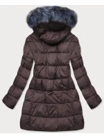 Dámská prošívaná zimní bunda v lilkové barvě (7701) Dámská prošívaná zimní bunda v lilkové barvě (7701)