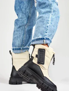 Dámské sněhule H07 / 189131 Béžovo černá - RARLON