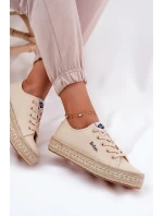 Dámské tenisky s pletením Lee Cooper LCW-25-44-3215 Béžové