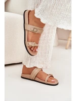 Dámské Pantofle S Přezkami Béžové Brinella Dámské Pantofle S Přezkami Béžové Brinella