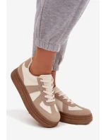 Dámské tenisky na platformě tmavě béžové Dovina