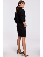 B175 Šaty s kimonovými rukávy - černé B175 Šaty s kimonovými rukávy - černé
