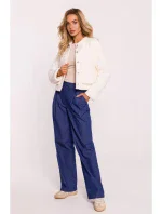 M807 Oříznuté medvídkové sako - ecru barva M807 Oříznuté medvídkové sako - ecru barva