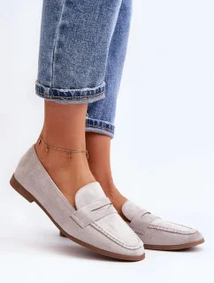 Dámské mokasíny 1AY / 5042  Světle šedá - Super mode