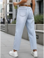 Dámské džíny s vysokým pasem balonového střihu modré FashionStreet UY2916