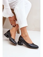 Kožené Lodičky Lewski 3118 Černé