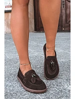 Mokasiny Barefoot z přírodního semiše Zazoo 10220 Hnědé Mokasiny Barefoot z přírodního semiše Zazoo 10220 Hnědé