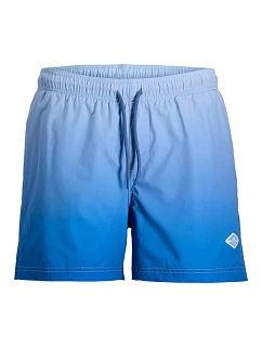Jack&Jones pánské plavecké šortky JPSTMAUI HORIZON DIP DYE SWIM SHORTS 12291438 CELESTIAL BLUE