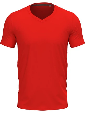 Stedman Stretch-T V-neck Pánské tričko s výstřihem do V 05.9610 scarlet red