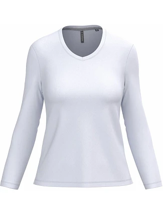 Kariban K 382 Dámské tričko do V s dl. rukávem 20.K382 white Kariban K 382 Dámské tričko do V s dl. rukávem 20.K382 white