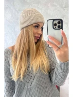 Tenká čepice Oliwia K252 světle béžová