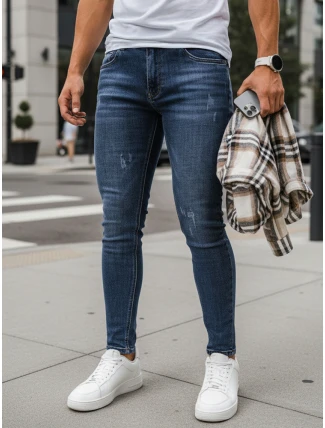 Pánské modré džíny slim fit FashionStreet UX3457