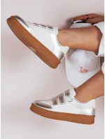 Dámské tenisky na suchý zip SOLEFIT silver FashionStreet ZY0633