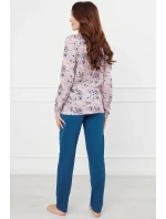 Italská móda Lacenta long r. long sp. color:print/jeans