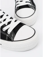 Komfortní  tenisky dámské černé bez podpatku