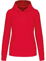 Kariban K 4028 Dámská eco-friendly mikina s kapucí 20.4028 red