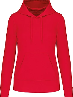 Kariban K 4028 Dámská eco-friendly mikina s kapucí 20.4028 red
