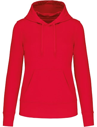 Kariban K 4028 Dámská eco-friendly mikina s kapucí 20.4028 red