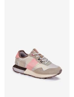 Dámské Semišové Tenisky Big Star RR274243 HI-POLY SYSTEM Šedo-Růžové